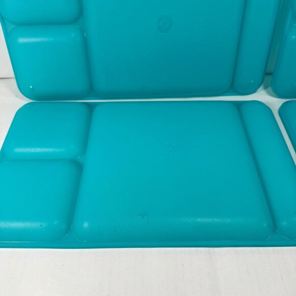 4 Tupperware Divided Dining Trays Lunch Camping Outdoor Plates - Picture 6 of 7